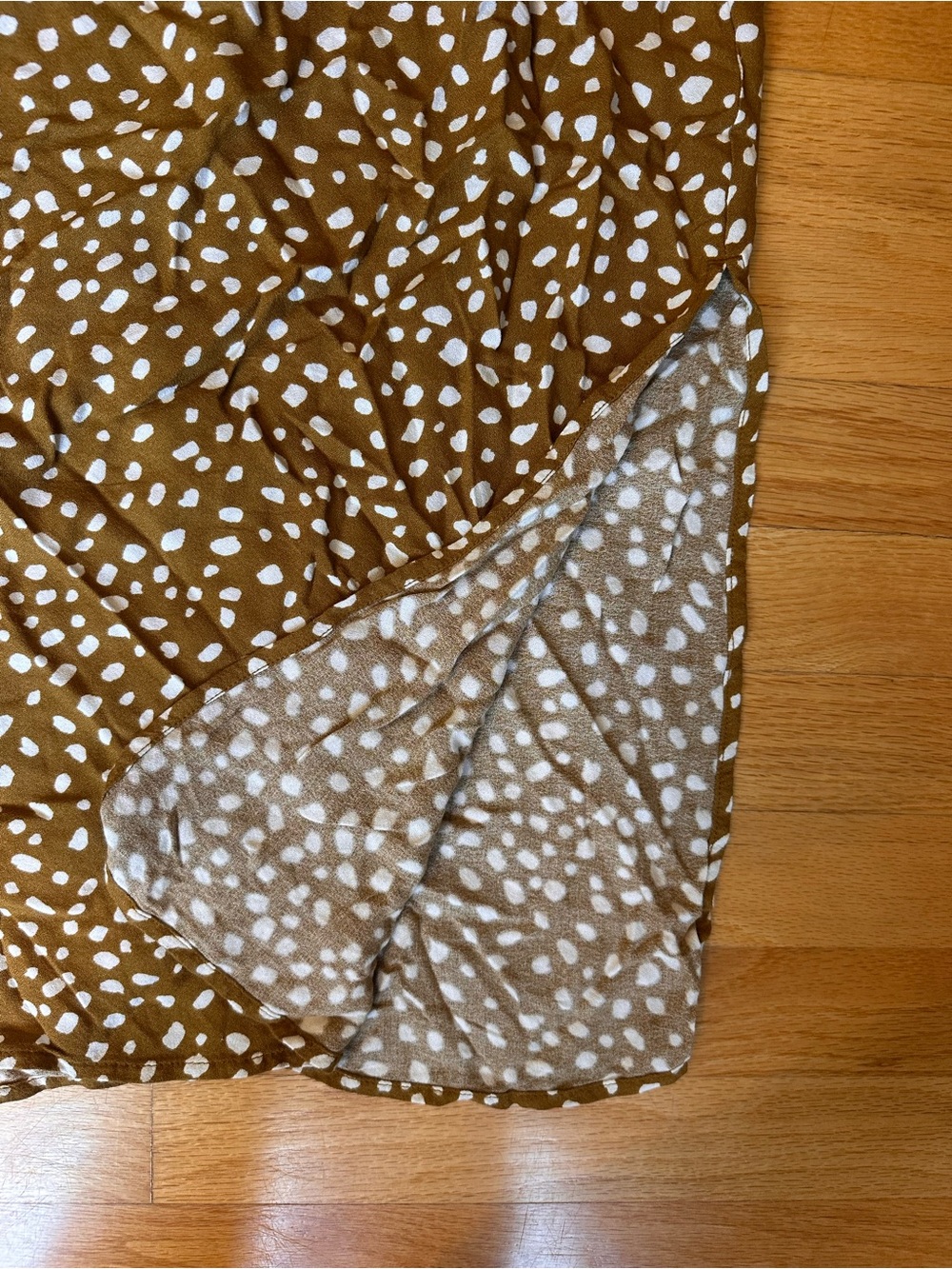 Women’s Dusty Brown mini Dot Midi Skirt - Picture 2 of 3